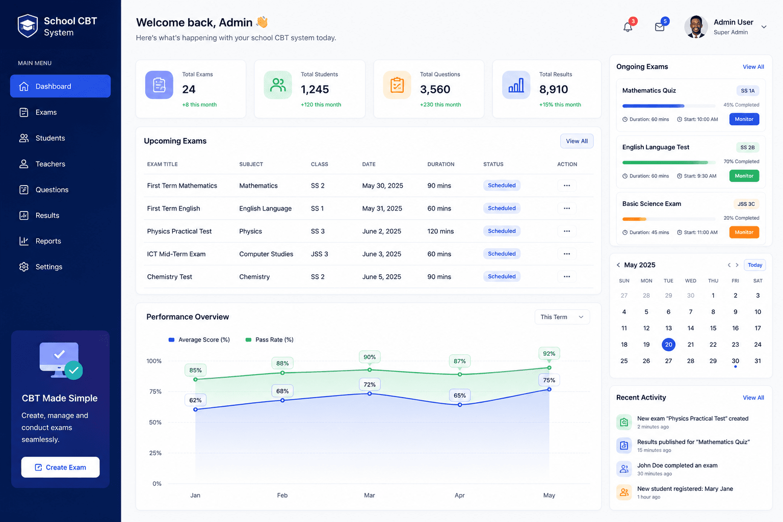 School CBT Platform
